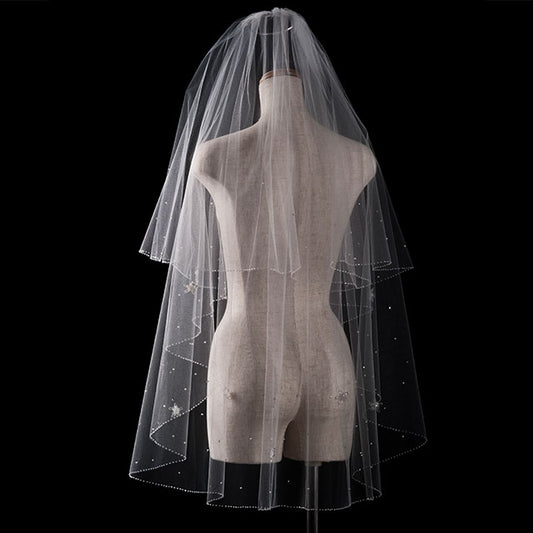 【SALE】ブライダルアクセサリー【ウエディングベール 】V3234-1(Sサイズ0.6+1Ｍ)IV