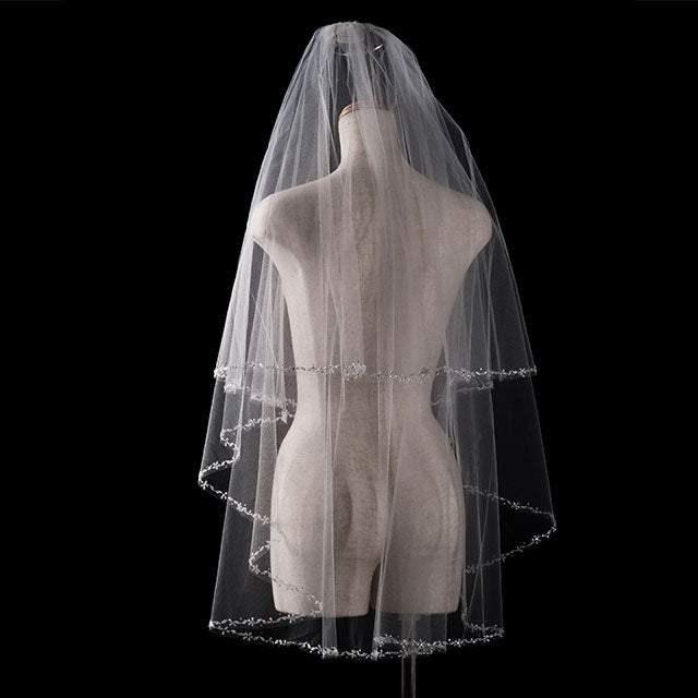 【SALE】ブライダルアクセサリー【ウエディングベール 】V3238-1(Sサイズ0.6+1Ｍ)OW