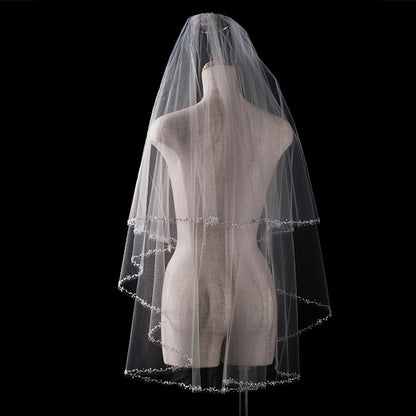【SALE】ブライダルアクセサリー【ウエディングベール 】V3238-1(Sサイズ0.6+1Ｍ)OW