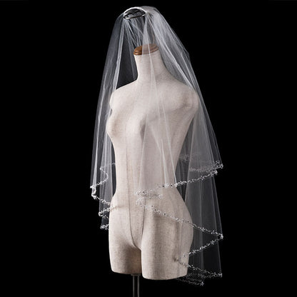 【SALE】ブライダルアクセサリー【ウエディングベール 】V3238-1(Sサイズ0.6+1Ｍ)OW