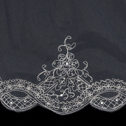 【SALE】ブライダルアクセサリー【ウエディングベール 】V3246-1(Sサイズ0.6+1Ｍ)OW