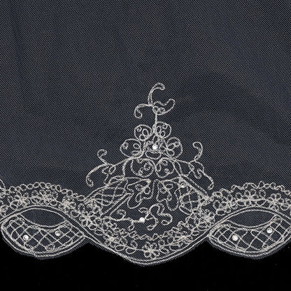 【SALE】ブライダルアクセサリー【ウエディングベール 】V3245-1(Lサイズ0.6+3Ｍ)IV