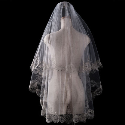【SALE】ブライダルアクセサリー【ウエディングベール 】V3246-1(Sサイズ0.6+1Ｍ)OW