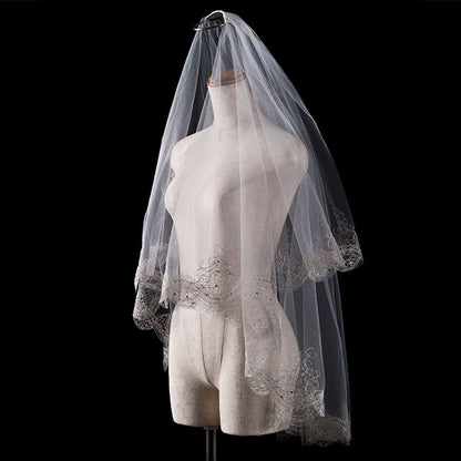 【SALE】ブライダルアクセサリー【ウエディングベール 】V3246-1(Sサイズ0.6+1Ｍ)OW
