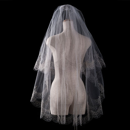 【SALE】ブライダルアクセサリー【ウエディングベール 】V3260-1(Sサイズ0.6+1Ｍ)IV