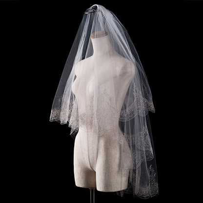 【SALE】ブライダルアクセサリー【ウエディングベール 】V3260-1(Sサイズ0.6+1Ｍ)IV
