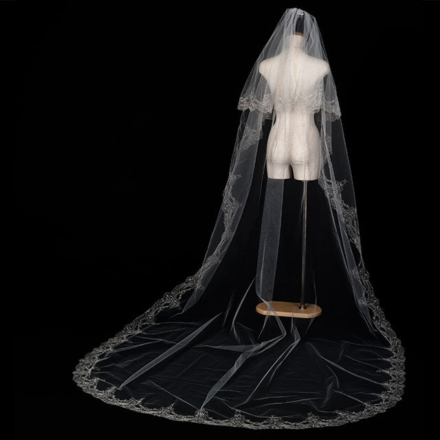 【SALE】ブライダルアクセサリー【ウエディングベール 】V3269-1(Lサイズ0.6+3Ｍ)IV
