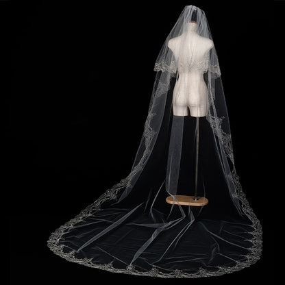 【SALE】ブライダルアクセサリー【ウエディングベール 】V3269-1(Lサイズ0.6+3Ｍ)IV