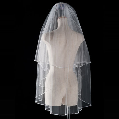 【SALE】ブライダルアクセサリー【ウエディングベール 】V3276-1(Sサイズ0.6+1Ｍ)IV