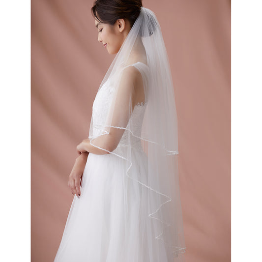 【SALE】ブライダルアクセサリー【ウエディングベール 】V3276-1(Sサイズ0.6+1Ｍ)OW