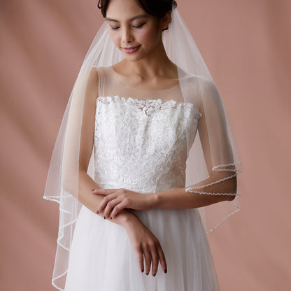 【SALE】ブライダルアクセサリー【ウエディングベール 】V3276-1(Sサイズ0.6+1Ｍ)IV
