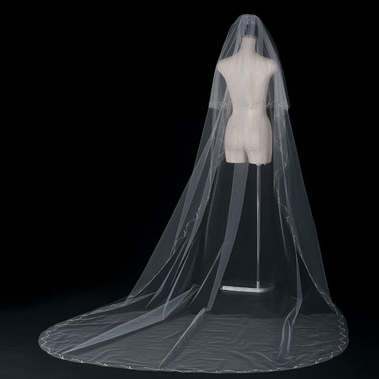 【SALE】ブライダルアクセサリー【ウエディングベール 】V3279-1(Lサイズ0.6+3Ｍ)IV