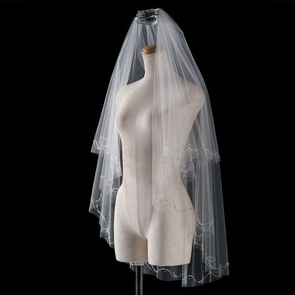 【SALE】ブライダルアクセサリー【ウエディングベール 】V3280-1(Sサイズ0.6+1Ｍ)OW