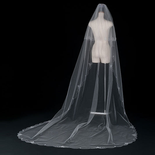 【SALE】ブライダルアクセサリー【ウエディングベール 】V3287-1(Lサイズ0.6+3Ｍ)IV