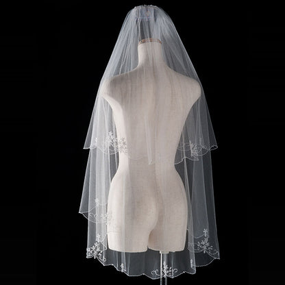 【SALE】ブライダルアクセサリー【ウエディングベール 】V3288-1(Sサイズ0.6+1Ｍ)IV