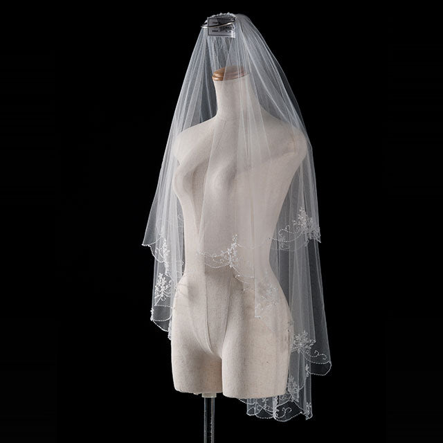 【SALE】ブライダルアクセサリー【ウエディングベール 】V3288-1(Sサイズ0.6+1Ｍ)IV