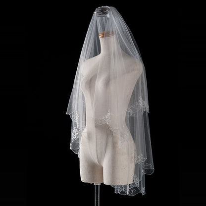【SALE】ブライダルアクセサリー【ウエディングベール 】V3288-1(Sサイズ0.6+1Ｍ)IV