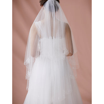 【SALE】ブライダルアクセサリー【ウエディングベール 】V3288-1(Sサイズ0.6+1Ｍ)IV