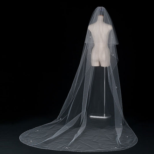 【SALE】ブライダルアクセサリー【ウエディングベール 】V3291-1(Lサイズ0.6+3Ｍ)OW