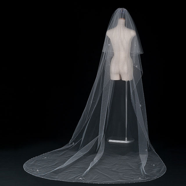 【SALE】ブライダルアクセサリー【ウエディングベール 】V3291-1(Lサイズ0.6+3Ｍ)IV