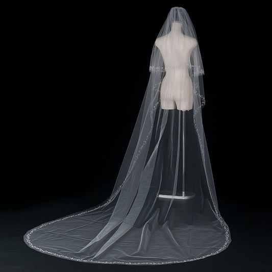 【SALE】ブライダルアクセサリー【ウエディングベール 】V3299-1(Lサイズ0.6+3Ｍ)OW