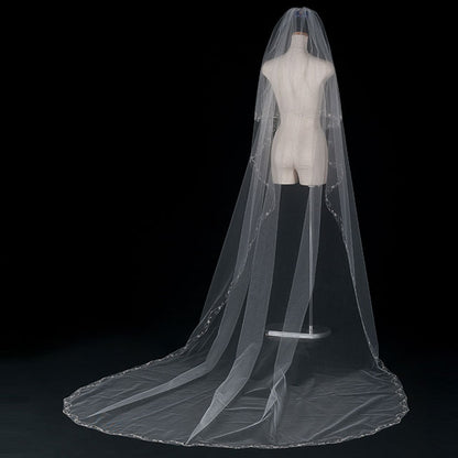 【SALE】ブライダルアクセサリー【ウエディングベール 】V3303-1(Lサイズ0.6+3Ｍ)IV