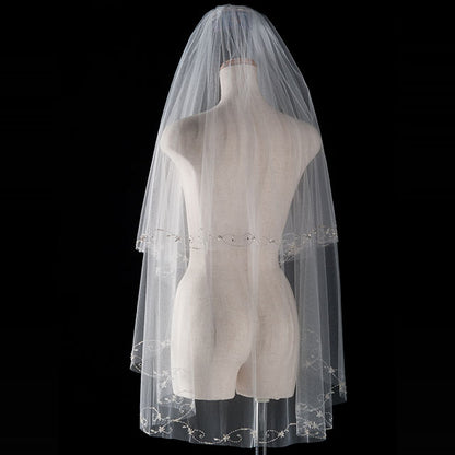 【SALE】ブライダルアクセサリー【ウエディングベール 】V3304-1(Sサイズ0.6+1Ｍ)OW