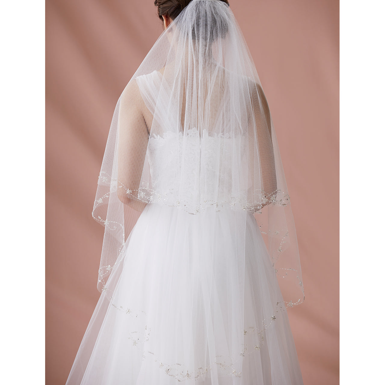 【SALE】ブライダルアクセサリー【ウエディングベール 】V3304-1(Sサイズ0.6+1Ｍ)IV