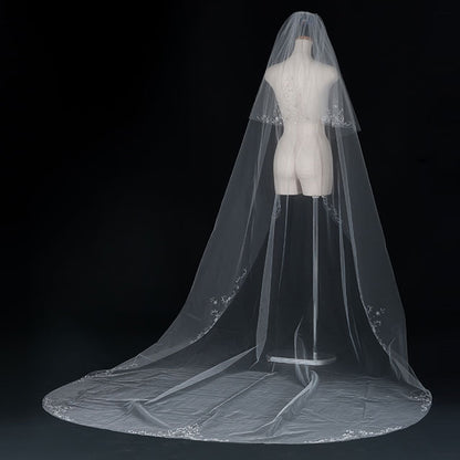 【SALE】ブライダルアクセサリー【ウエディングベール 】V3311-1(Lサイズ0.6+3Ｍ)OW