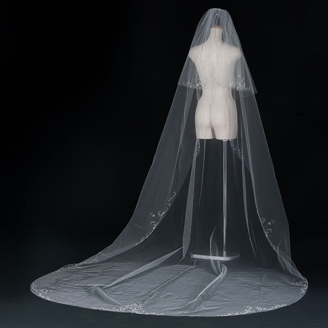 【SALE】ブライダルアクセサリー【ウエディングベール 】V3311-1(Lサイズ0.6+3Ｍ)IV