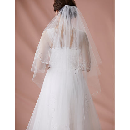 【SALE】ブライダルアクセサリー【ウエディングベール 】V3312-1(Sサイズ0.6+1Ｍ)OW