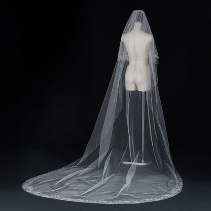 【SALE】ブライダルアクセサリー【ウエディングベール 】V3313-1(Lサイズ0.6+3Ｍ)OW