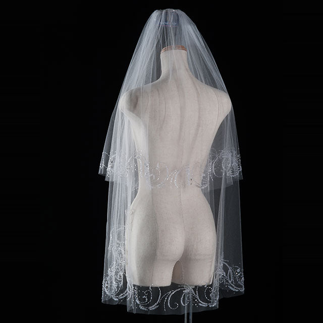 【SALE】ブライダルアクセサリー【ウエディングベール 】V3314-1(Sサイズ0.6+1Ｍ)OW