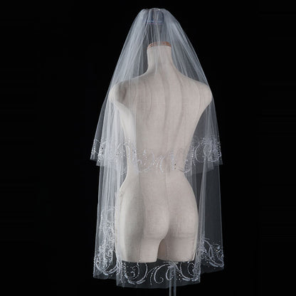 【SALE】ブライダルアクセサリー【ウエディングベール 】V3314-1(Sサイズ0.6+1Ｍ)IV