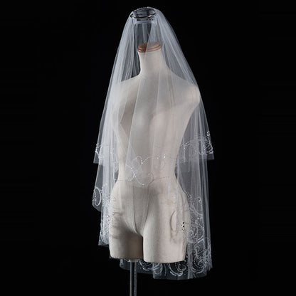 【SALE】ブライダルアクセサリー【ウエディングベール 】V3314-1(Sサイズ0.6+1Ｍ)IV