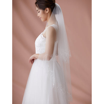 【SALE】ブライダルアクセサリー【ウエディングベール 】V3314-1(Sサイズ0.6+1Ｍ)OW