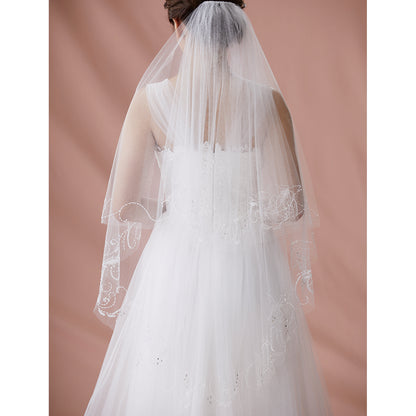 【SALE】ブライダルアクセサリー【ウエディングベール 】V3314-1(Sサイズ0.6+1Ｍ)OW