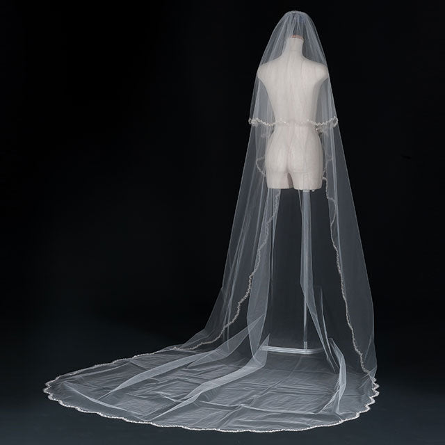 【SALE】ブライダルアクセサリー【ウエディングベール 】V3315-1(Lサイズ0.6+3Ｍ)IV