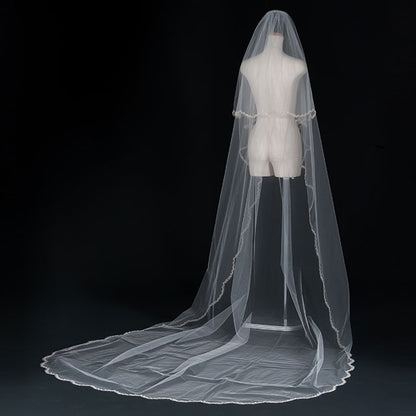 【SALE】ブライダルアクセサリー【ウエディングベール 】V3315-1(Lサイズ0.6+3Ｍ)IV