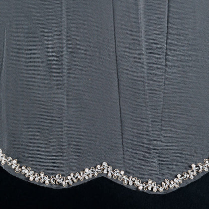 【SALE】ブライダルアクセサリー【ウエディングベール 】V3316-1(Sサイズ0.6+1Ｍ)IV