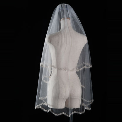 【SALE】ブライダルアクセサリー【ウエディングベール 】V3316-1(Sサイズ0.6+1Ｍ)IV