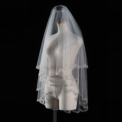 【SALE】ブライダルアクセサリー【ウエディングベール 】V3316-1(Sサイズ0.6+1Ｍ)IV