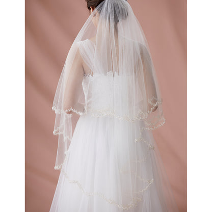 【SALE】ブライダルアクセサリー【ウエディングベール 】V3316-1(Sサイズ0.6+1Ｍ)IV