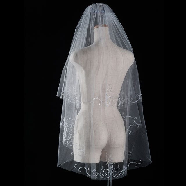 【SALE】ブライダルアクセサリー【ウエディングベール 】V3318-1(Sサイズ0.6+1Ｍ)OW