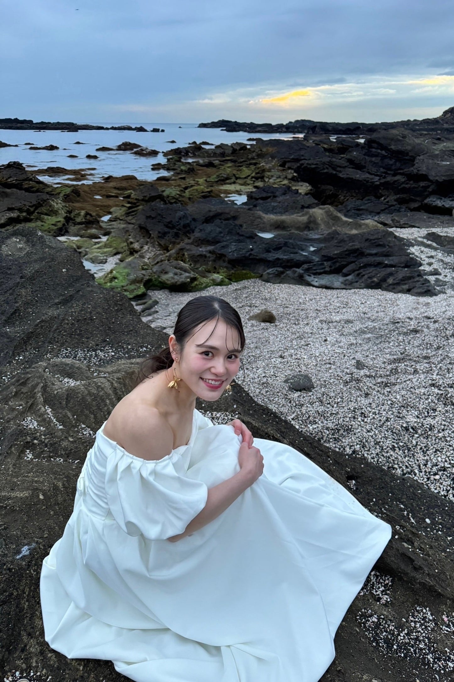 【ピアス・イヤリング】真鍮フラワー×バタフライピアス/イヤリング -ブライダルピアス/イヤリング-≪VIP-05/VIE-05≫【結婚式 ピアス イヤリング】