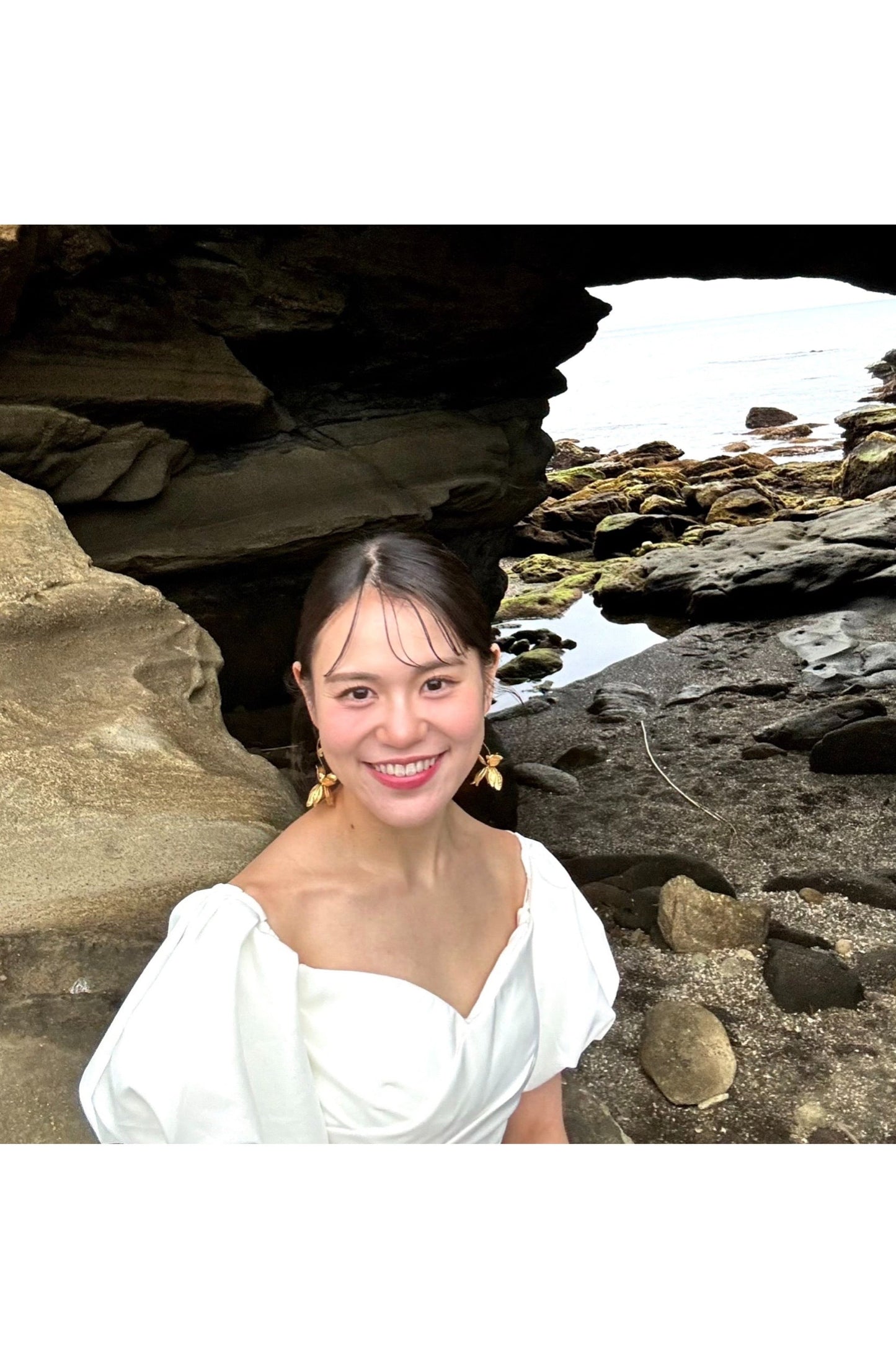 【ピアス・イヤリング】真鍮フラワー×バタフライピアス/イヤリング -ブライダルピアス/イヤリング-≪VIP-05/VIE-05≫【結婚式 ピアス イヤリング】