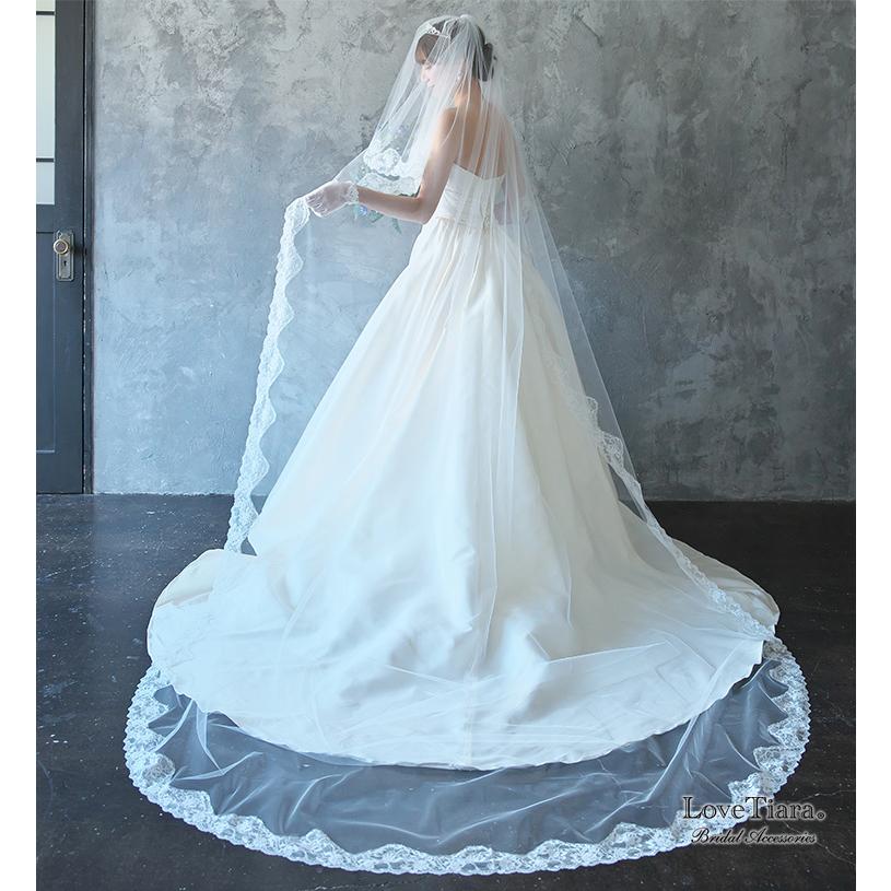 ロングベール【クラシック】300cm【結婚式 ベール】（VL-05）