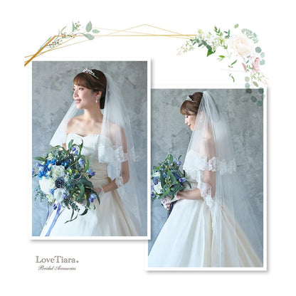 ロングベール【クラシック】300cm【結婚式 ベール】（VL-05）