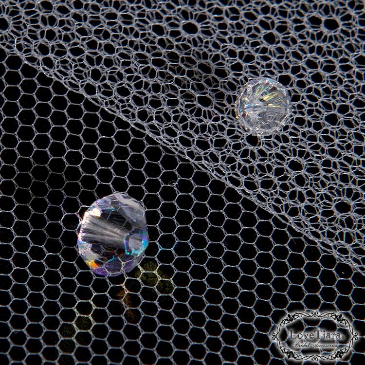 ロングベール【メロウビーズ】(フロントミディアムタイプ)【結婚式 ベール】（VLM-17）