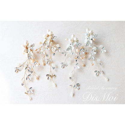 【ピアス・イヤリング】小枝ピアス/イヤリング silver/gold ~ブライダルピアス/イヤリング~ ≪VP-04/VE-04≫ 【結婚式　ピアス　イヤリング】